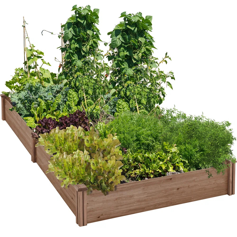 Cisbrough Multi-sized Outdoor Fir Wood Elevated Planter Box for Yard | Wayfair North America
