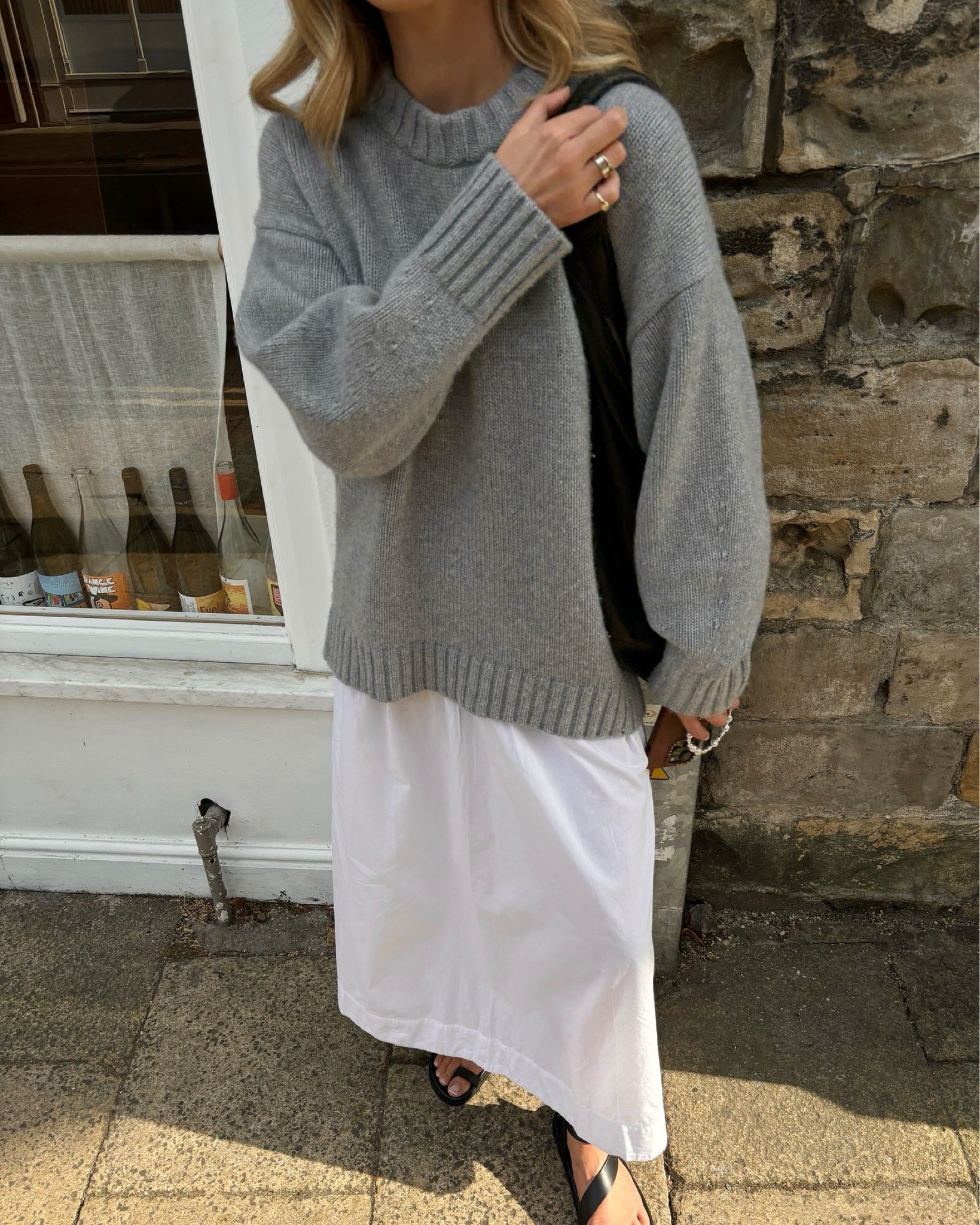 COS, cotton on, Alohas, grey knit, the row, white skirt, cotton skirt, maxi skirt, autumn outfit, transitional outfit idea



#LTKuk #LTKautumn #LTKeurope