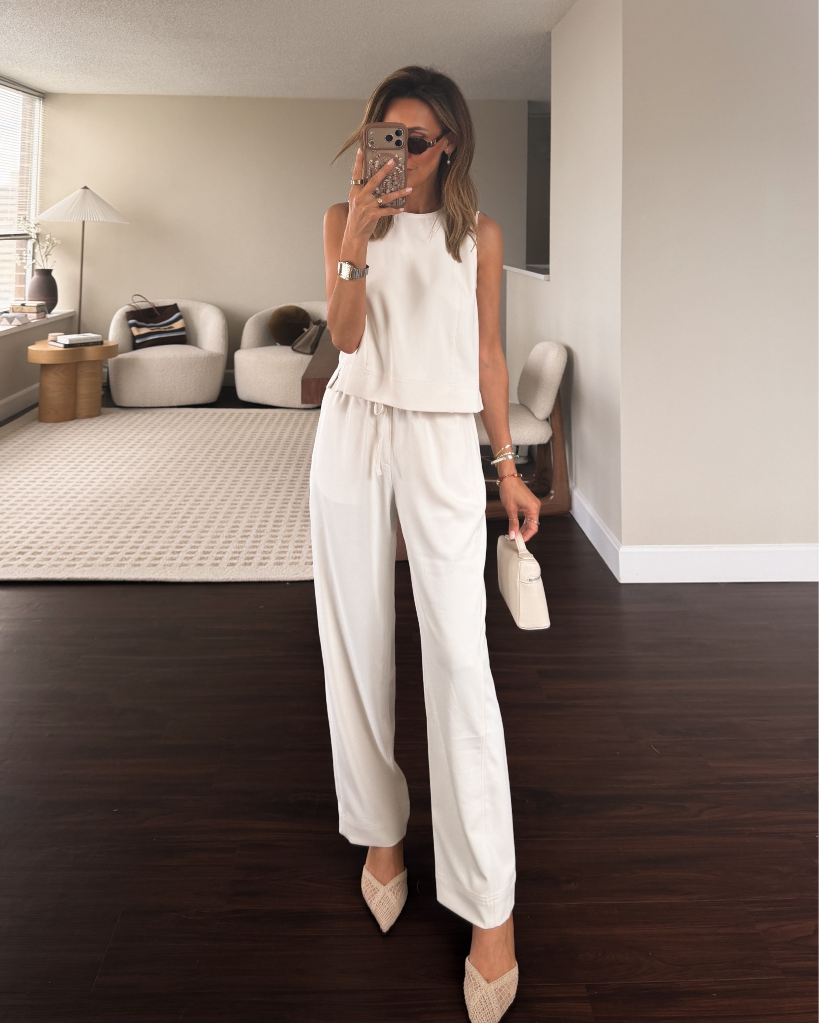 Relaxed polished pylon pant and shell in a lightweight fabric that makes packing and traveling super easy! Xs

#LTKootd #LTKOver40 #LTKTravel