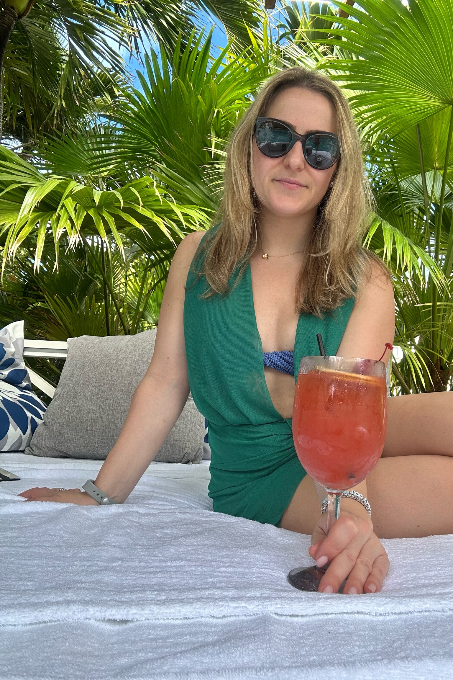 #ootd poolside and Bahama mama drink

#LTKStyleTip #LTKTravel #LTKSwim