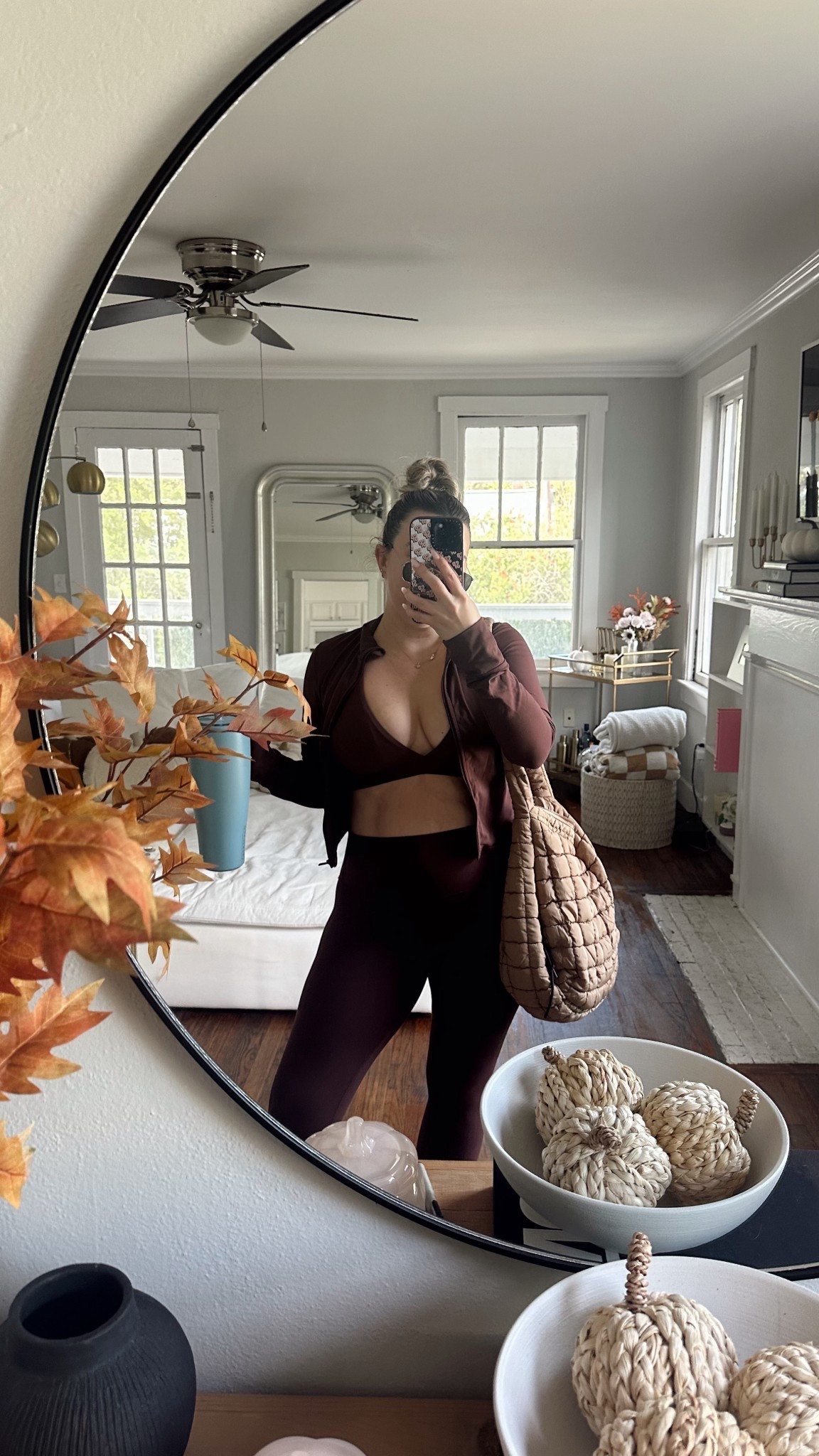 Chocolate brown workout set - affordable workout set that gives high end luxe look for less. This brand is one of my all time favorites for high quality activewear! Love that the pieces coordinate and mix and match! I’m actually in color taupe but looks like the leggings are sold out in that color! Fudge brown looks similar and perfect! Espresso brown - fall workout sets - Pilates set - Pilates outfit - amazon activewear - amazon workout sets 

#LTKStyleTip #LTKActive #LTKFindsUnder50