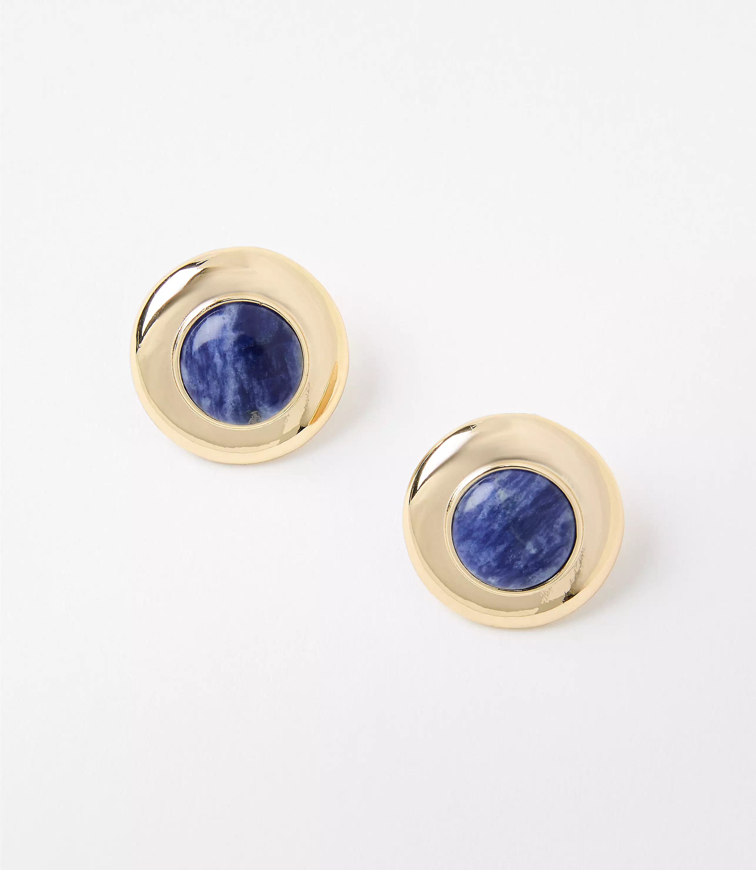 Marbleized Circle Stud Earrings | LOFT
