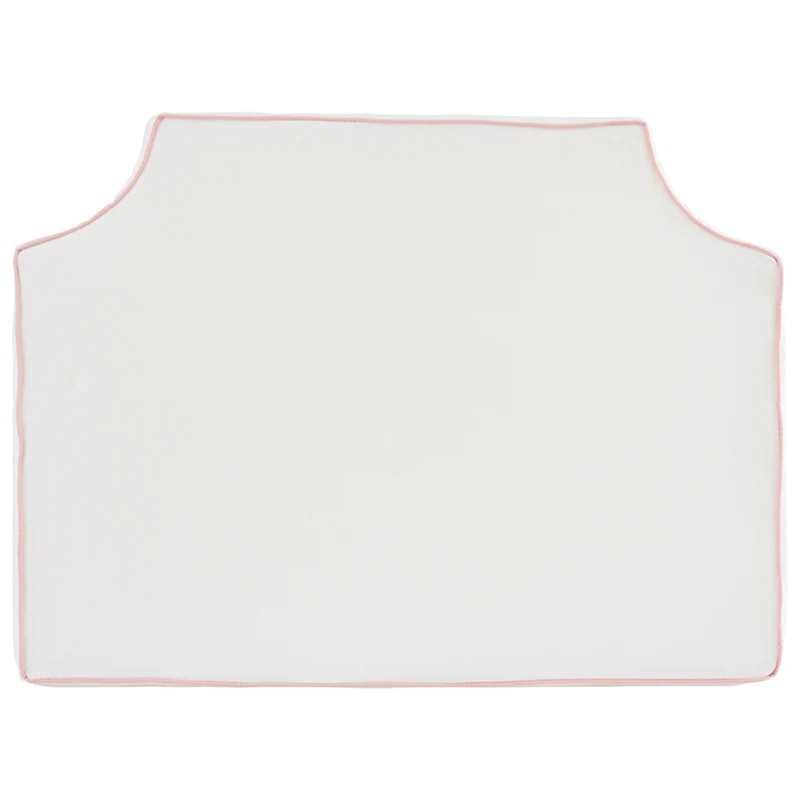 White with Blush Pipe Headboard | Room 422