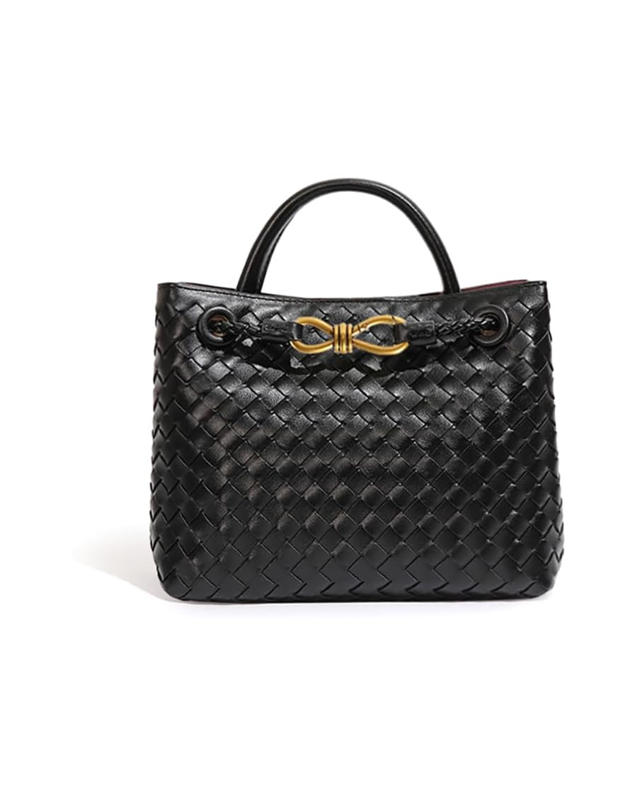 Women's Handmade Woven Top-handle Bag Ladies' Fashion Leather Shoulder Handbag Crossbody Purse | Amazon (US)