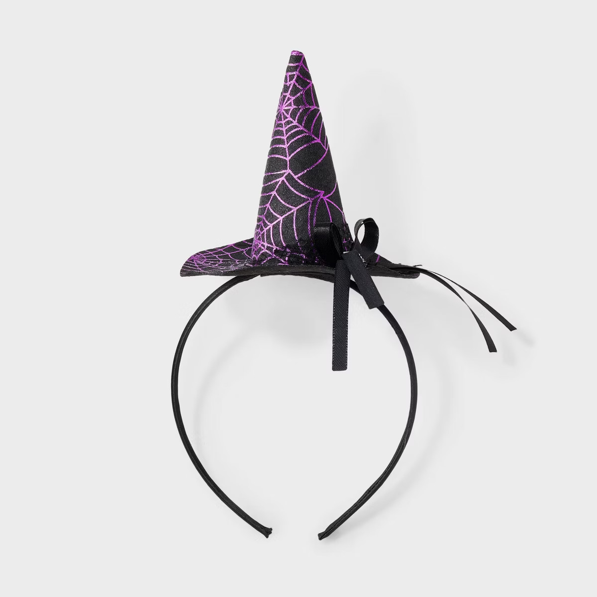 Halloween Spider Web Witch Hat Headband - Purple/Black | Target