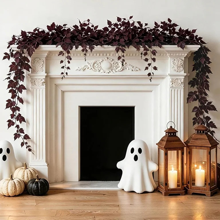 CQHVKQ 2 Pack 6 Ft Plum Cimicifuga Seeded Garlands, Bendable Fall Vine Decorations for Table Cent... | Walmart (US)