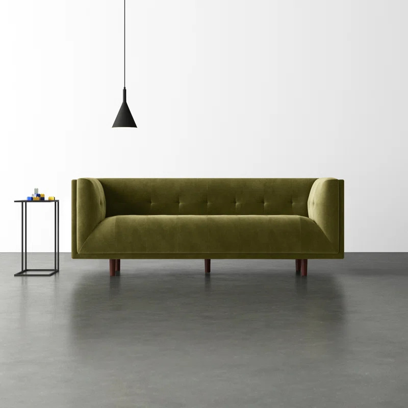 Jayda 82" Velvet Tuxedo Arm Sofa | Wayfair Professional