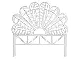 KOUBOO Rattan Headboard, Full, White | Amazon (US)