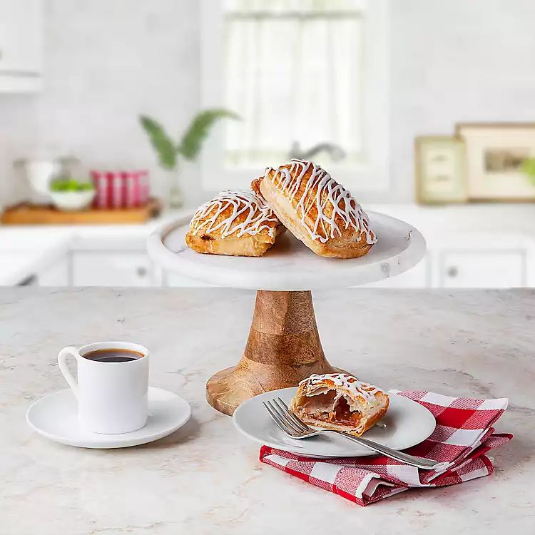 Marble Cake Stand with Wooden Base | Kirkland's Home