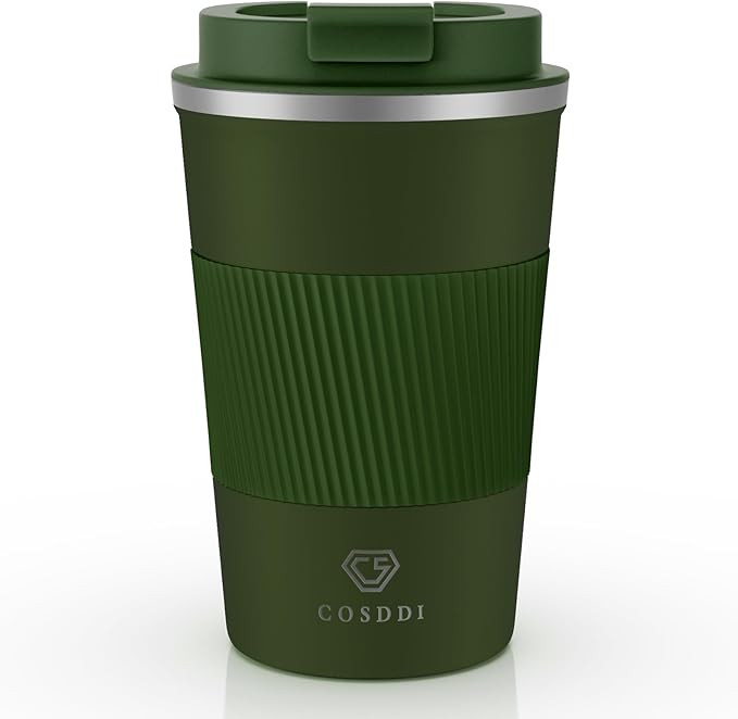 CS COSDDI Travel Mugs, Insulated Coffee Cup with Leakproof Lid - Reusable Coffee Cups Travel - Ca... | Amazon (UK)