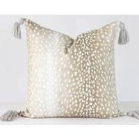 Antelope tassel throw pillow, Antelope Pillow Cover, Animal Print Pillow Cover, 20x20 Pillow Cover B | Etsy (US)
