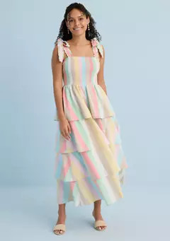 Sewing Down South x Crown & Ivy™ Rachel Tiered Maxi Dress with Ties | Belk