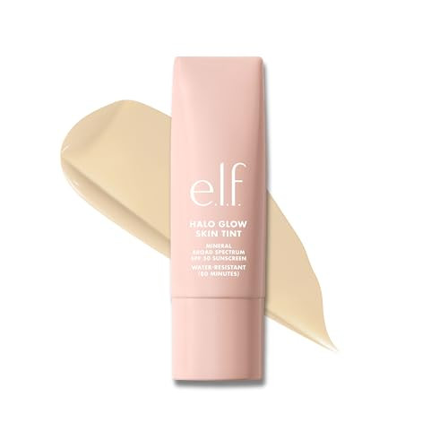e.l.f. Halo Glow Skin Tint SPF 50, Tinted Moisturizer For Light, Buildable Coverage, Creates A Natural Glow, Vegan & Cruelty-Free, 2 Fair Warm | Amazon (US)