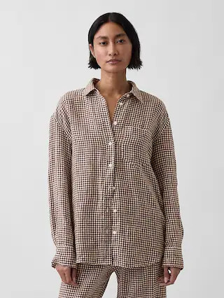 100% Linen Oversized Shirt | Gap (CA)