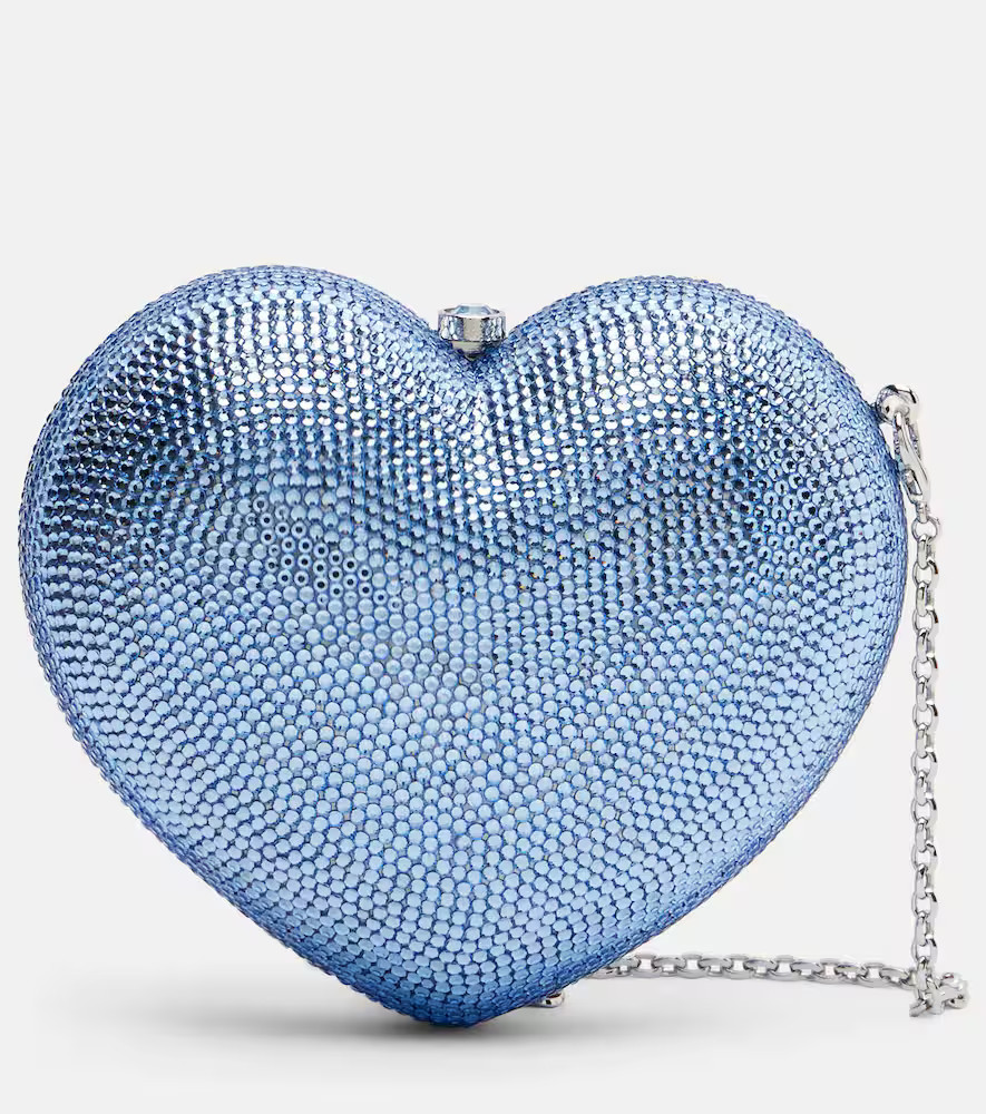 Judith Leiber Couture L'Amour Petit Coeur embellished clutch | Mytheresa (US/CA)
