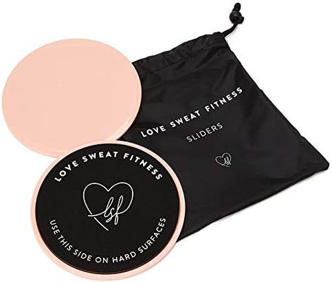 Love Sweat Fitness Exercise Slider Discs for Core Strength | Dual Sided for Soft and Hard Surface... | Amazon (US)