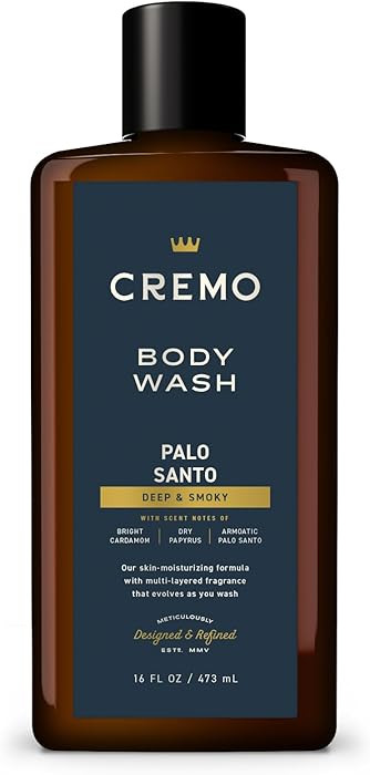 Cremo Body Wash Men, Notes of Bright Cardamom, Dry Papyrus and Aromatic Palo Santo, 16 Fl Oz | Amazon (US)