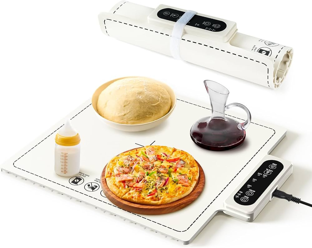 Electric Warming Tray-Fast Heating,6 Temperature Settings,Rollable, Portable,Silicone Nano Food W... | Amazon (US)