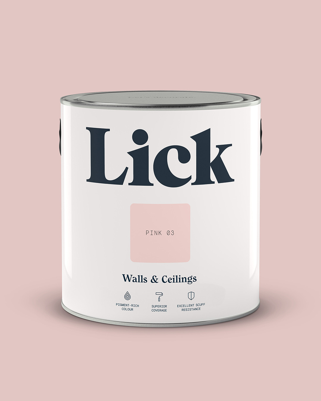 Pink 03: Light Bubblegum Pink Paint - Matt Emulsion Paint | Lick