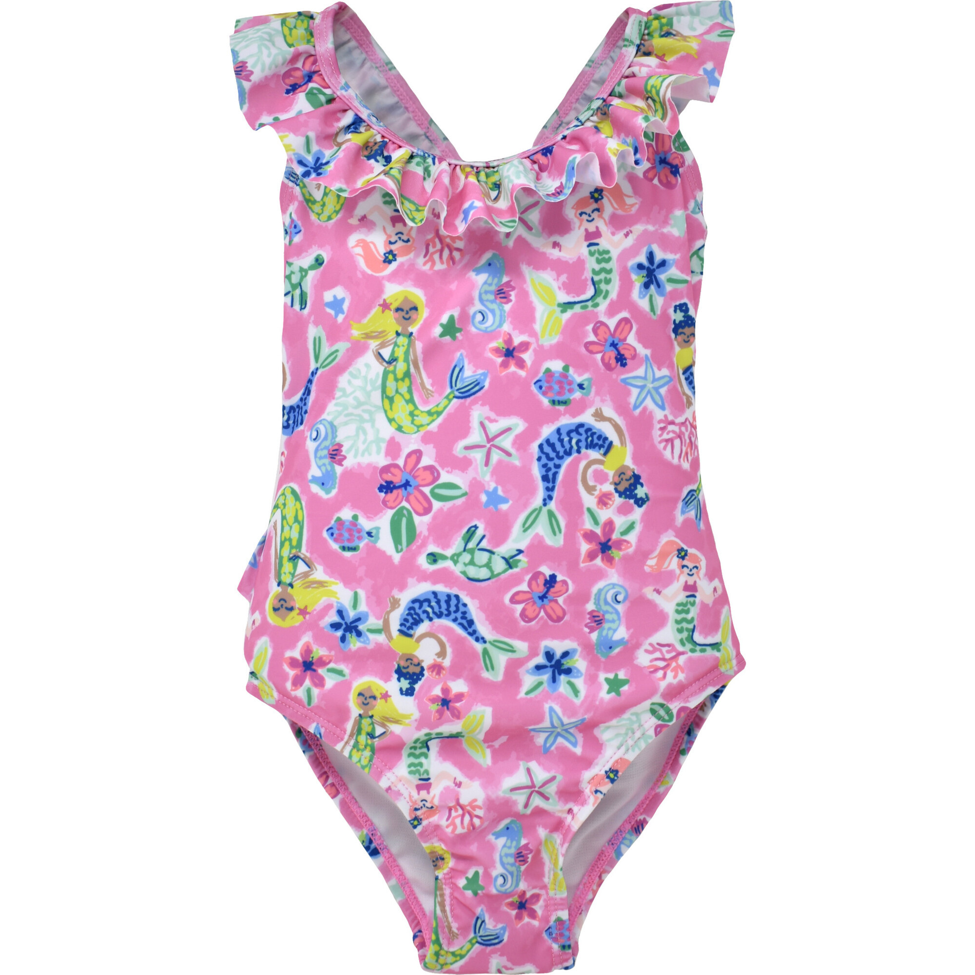 UPF 50+ Mindy Crossback Swimsuit, Mystic Mermaids | Maisonette