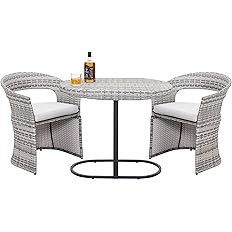 NUU GARDEN 3 Piece Outdoor Patio Bistro Set, Patio Furniture Set for 1 Iron Patio Table and 2 Din... | Amazon (US)