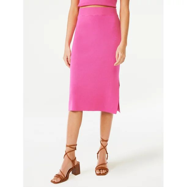 Free Assembly Women's Straight Midi Sweater Skirt | Walmart (US)