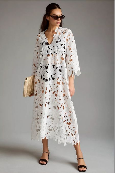 This floral eyelet kaftan is STUNNING. The perfect elevated swim cover up for a bride or even dress (la vie dupe style) thrown over a slip. Linked mini version as well

Bachelorette style for the bride , honeymoon style, swim cover up, cover up dress, kaftan under $200, eyelet caftan , white caftan , summer dresses, swimsuit cover up dress , resort dressing , vacation style 

#LTKtravel #LTKwedding #LTKswim