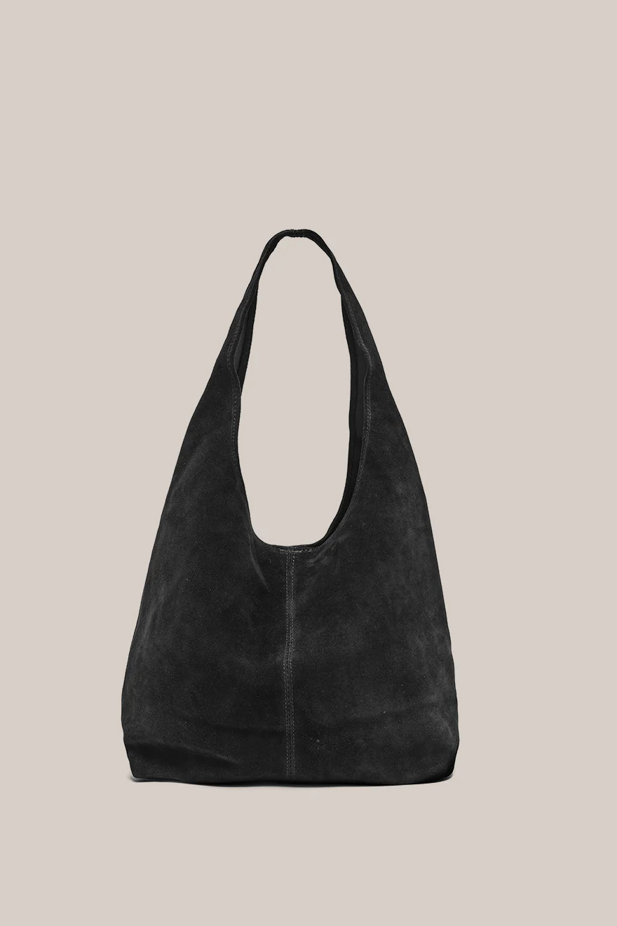 Sienna Black Suede Hobo | VESTIRSI
