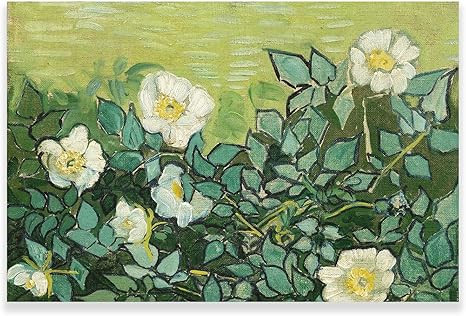 Vincent Van Gogh Wall Art Poster - Wild RosesPoster - Van Gogh Classic Oil Paintings Reproduction... | Amazon (US)