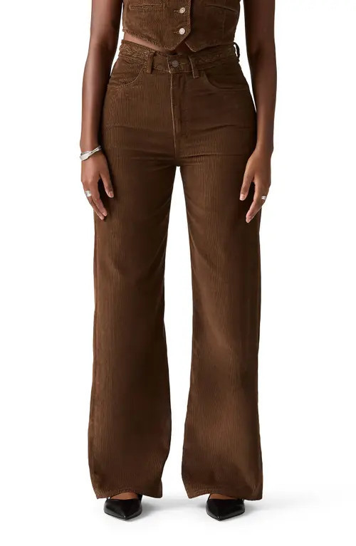 levi's Ribcage Braided High Waist Wide Leg Corduroy Jeans in Carafe at Nordstrom, Size 27 X 32 | Nordstrom