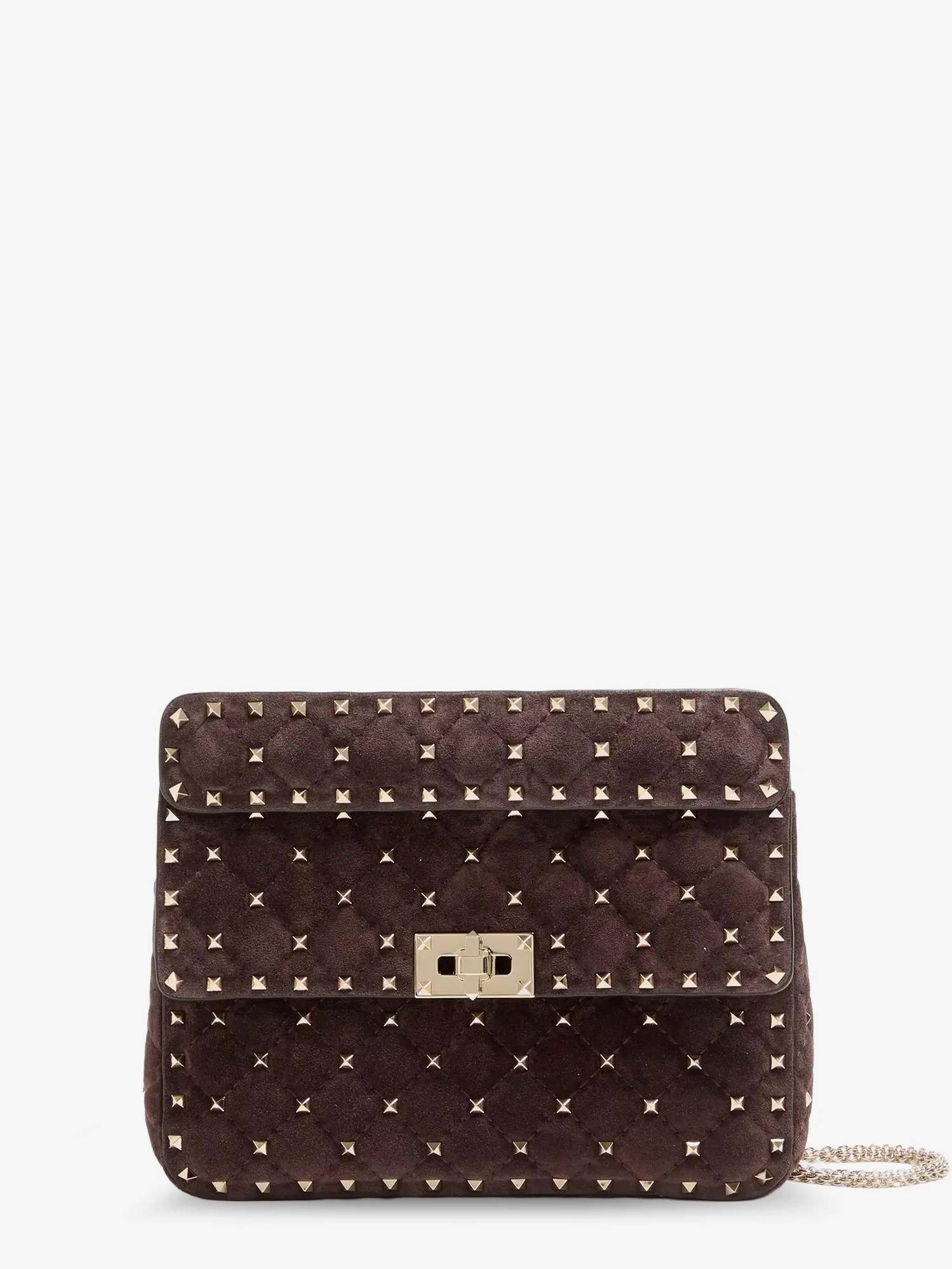 Rockstud Spike suede crossbody bag with iconic all-over studs - VALENTINO GARAVANI - gender_Woman | Nugnes 1920