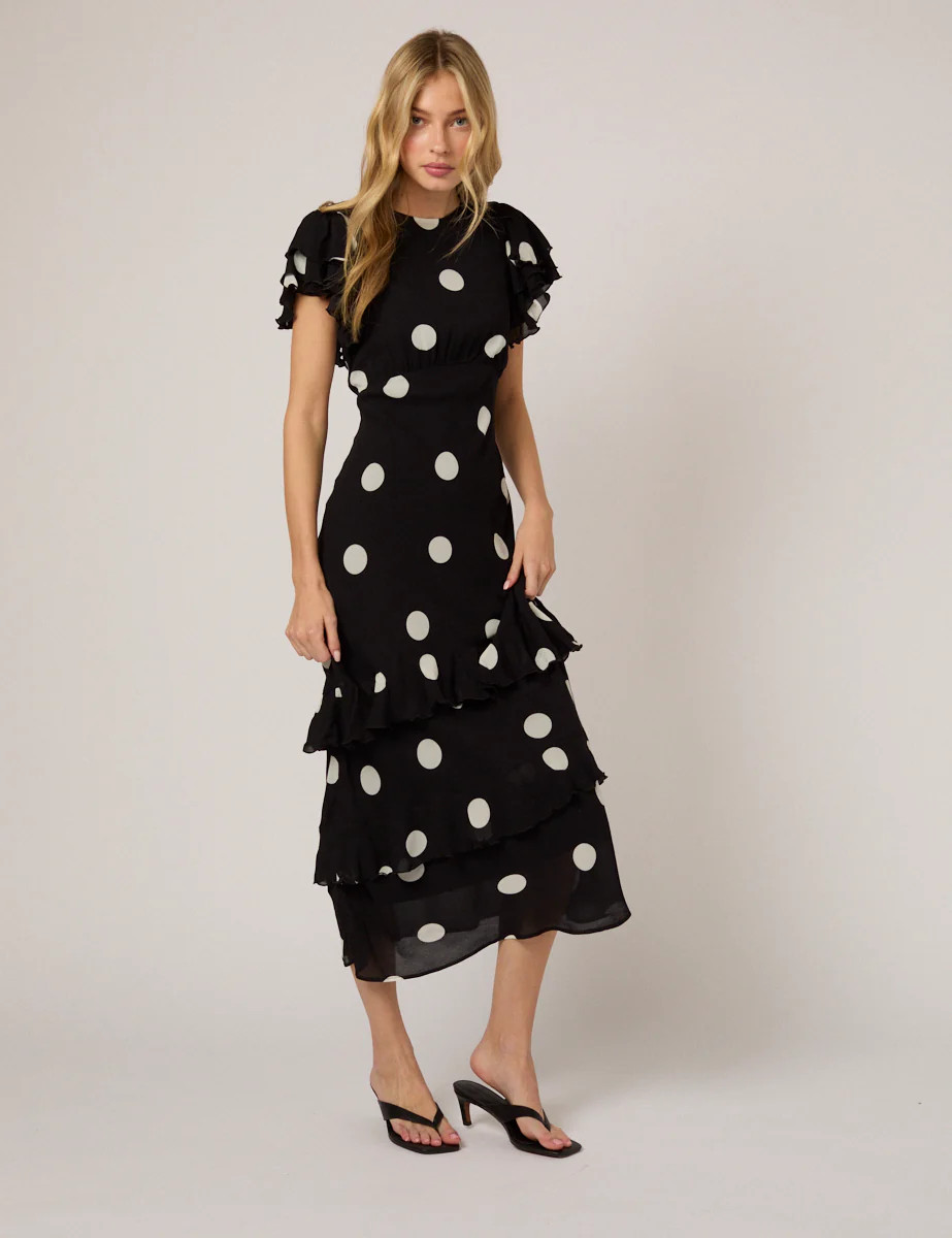 Black Polka Dot Marley Maxi Dress | Nobody's Child
