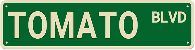 Tomato BLVD Street Sign, Tomato Sign Tomato Decor Tomato Lover Gift, Funny Wall Decor for Home/Ki... | Amazon (US)