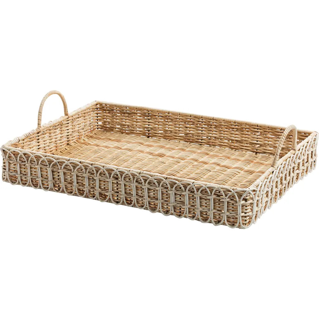 Juliska Provence Rattan Tray in Whitewash at Nordstrom | Nordstrom