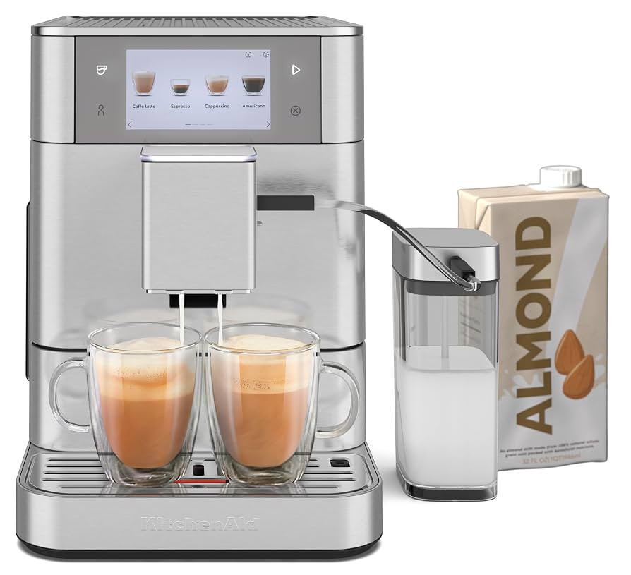 KitchenAid Fully Automatic Espresso Machine KF8 with Milk Attachment and Plant Based Milk Options... | Amazon (US)
