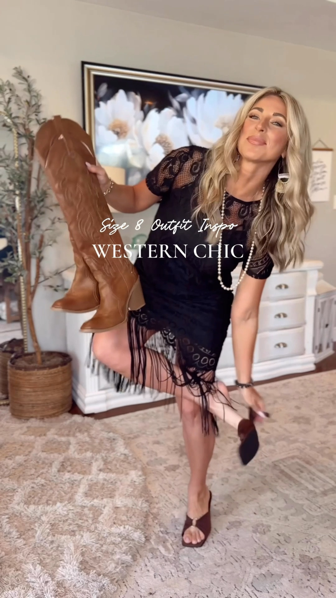 Western Chic 👏🤠🖤

I love this dress so much- it’s so feminine. Perfect for your country concert outfits line up or add it to your date night outfits!

Like & follow me @jackiemariecarr_ on Instagram so that you can receive my outfit details in your DM🫶🏼💕

You can also shop all my feminine outfit finds in my LTK which is in my bio @jackiemariecarr_ 

western chic outfits women, spring dresses, country concert outfit, size 8 fashion, feminine style, style over 30, 
#datenightoutfit #amazonfashionfinds #elevatedcasual #westernchic #femininestyle 

#LTKgrwm #LTKU #LTKootd