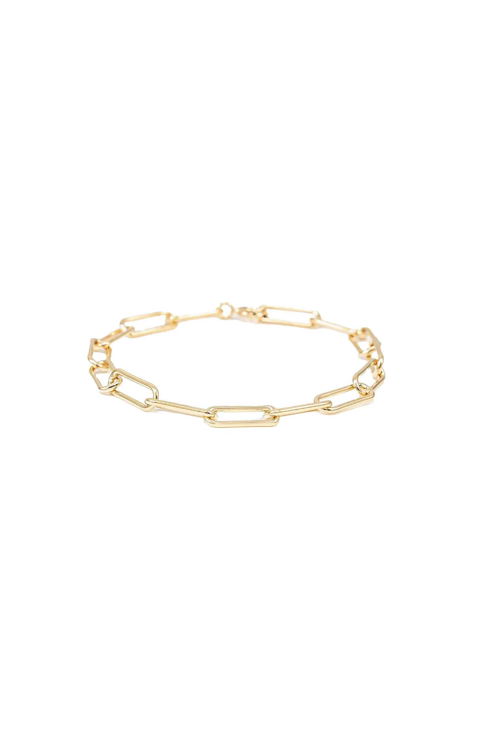 Bearfruit Jewelry Sterling Silver 18k Gold Plated Amelia Chain Statement Bracelet | Nordstrom | Nordstrom