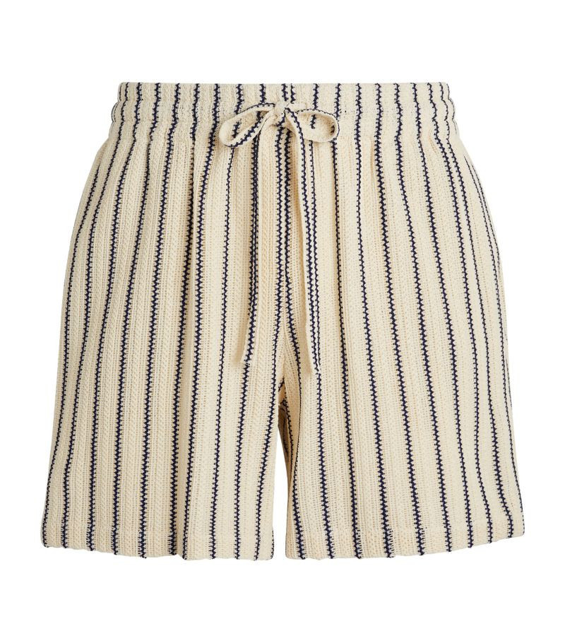 Le 17 Septembre Crochet Striped Shorts | Harrods
