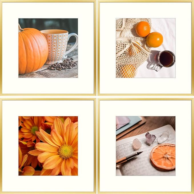 Golden State Art, 12x12 Aluminum Frame for 8x8 Photo Display - Metal Wall Mounting Square Photo F... | Amazon (US)