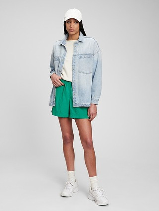 Oversized Denim Shirt Jacket with Washwell | Gap (US)