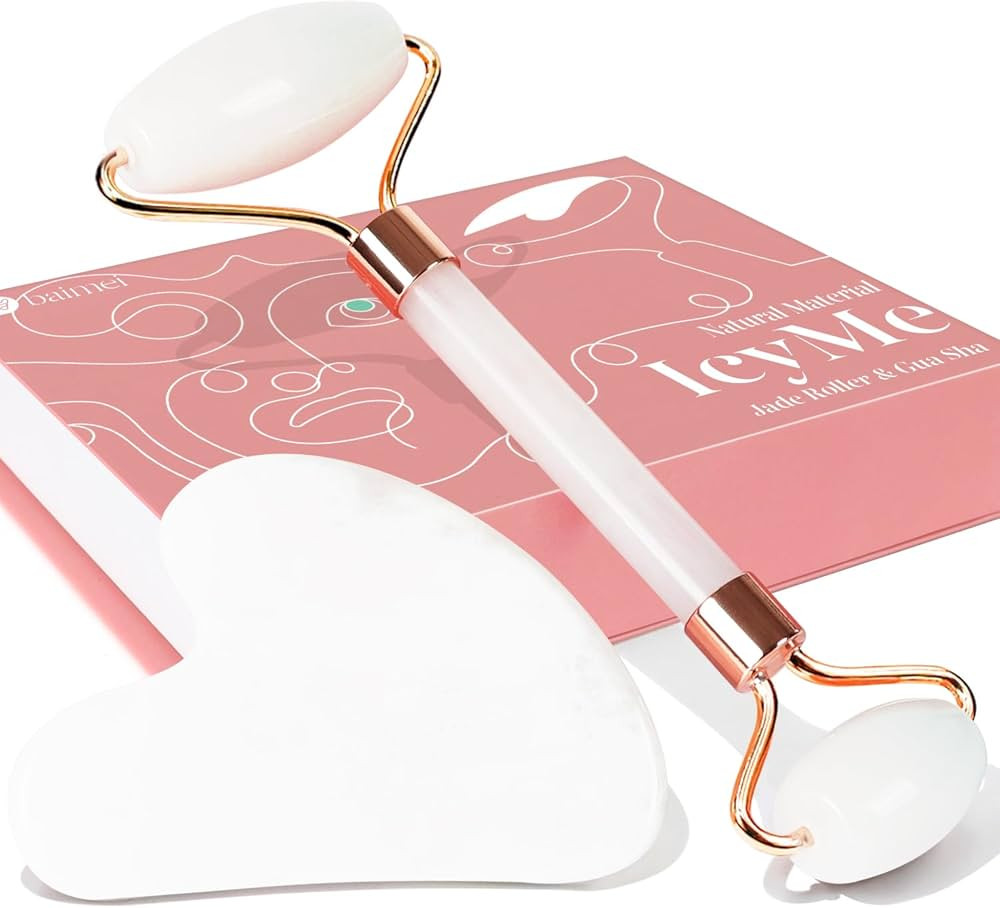 BAIMEI Jade Roller & Gua Sha, Face Roller, Facial Beauty Roller Skin Care Tools, Self Care Gift f... | Amazon (US)