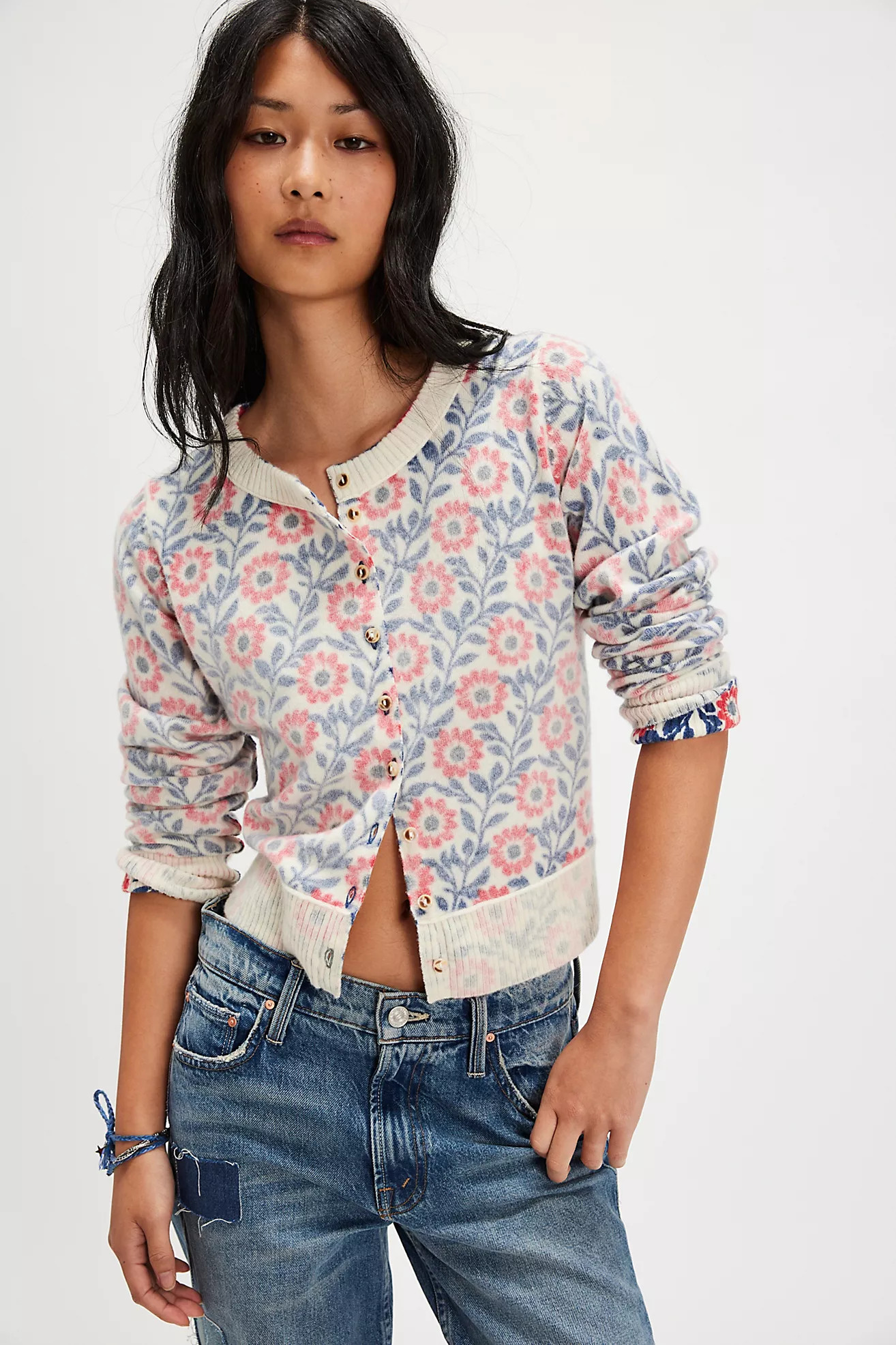 Nocturnal Patterned Cashmere Cardi | Free People (Global - UK&FR Excluded)