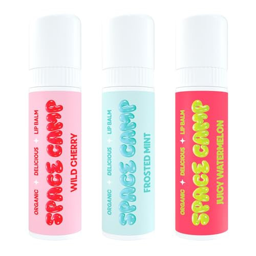 Space Camp Wellness Jumbo Lip Balm - Originals Pack Variety Flavored Balm (Wild Cherry, Juicy Watermelon, and Frosted Mint) - 3 Pack | Amazon (US)