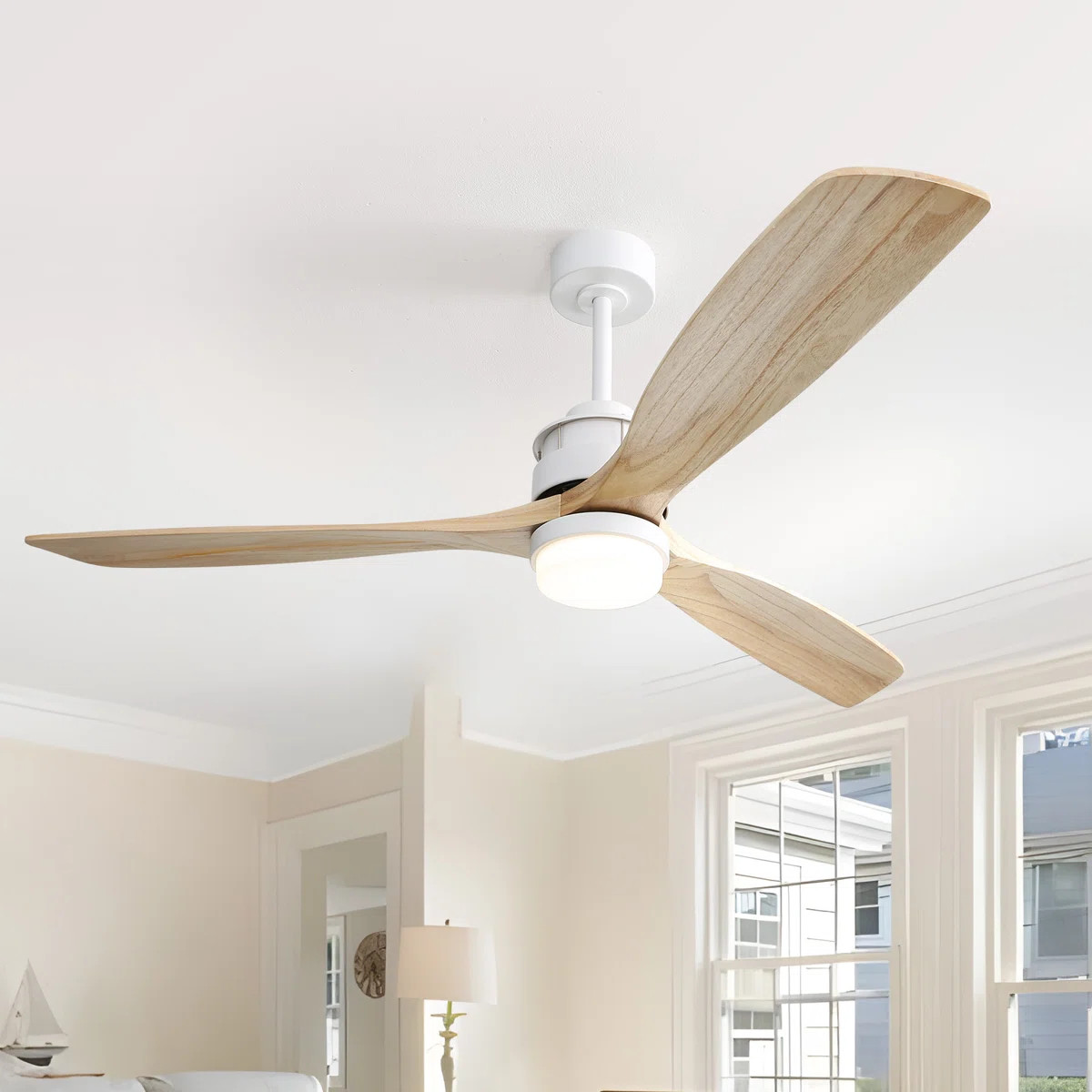 Nicola 60" 3 - Blade LED Modern Ceiling Fan with Remote Control and Light Kit Included | Wayfair North America