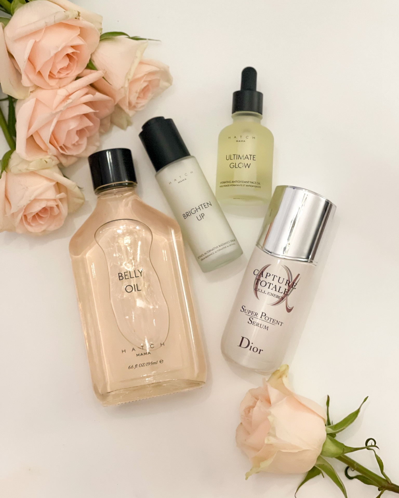 Favorites these days! First apply the Hatch Brighten Up Serum as a nighttime routine, then follow with the Hatch Ultimate Glow Serum for the absolute softest most radiant pregnancy glow. All Hatch products are always Mama safe!Best belly oil ever as well. My husband rubs it on my belly every night before bed. 💕 #PregnancyGlow #MommyToBe #HatchMama #MamaSafe

#LTKbump #LTKbeauty