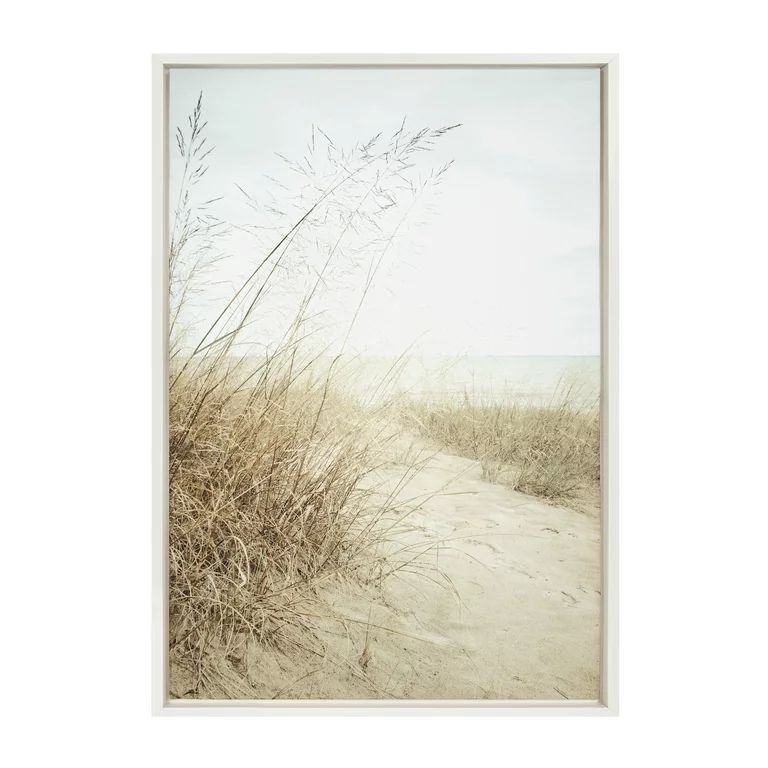 Kate and Laurel Sylvie Beach Grasses Framed Canvas Wall Art by Emiko and Mark Franzen of F2Images... | Walmart (US)