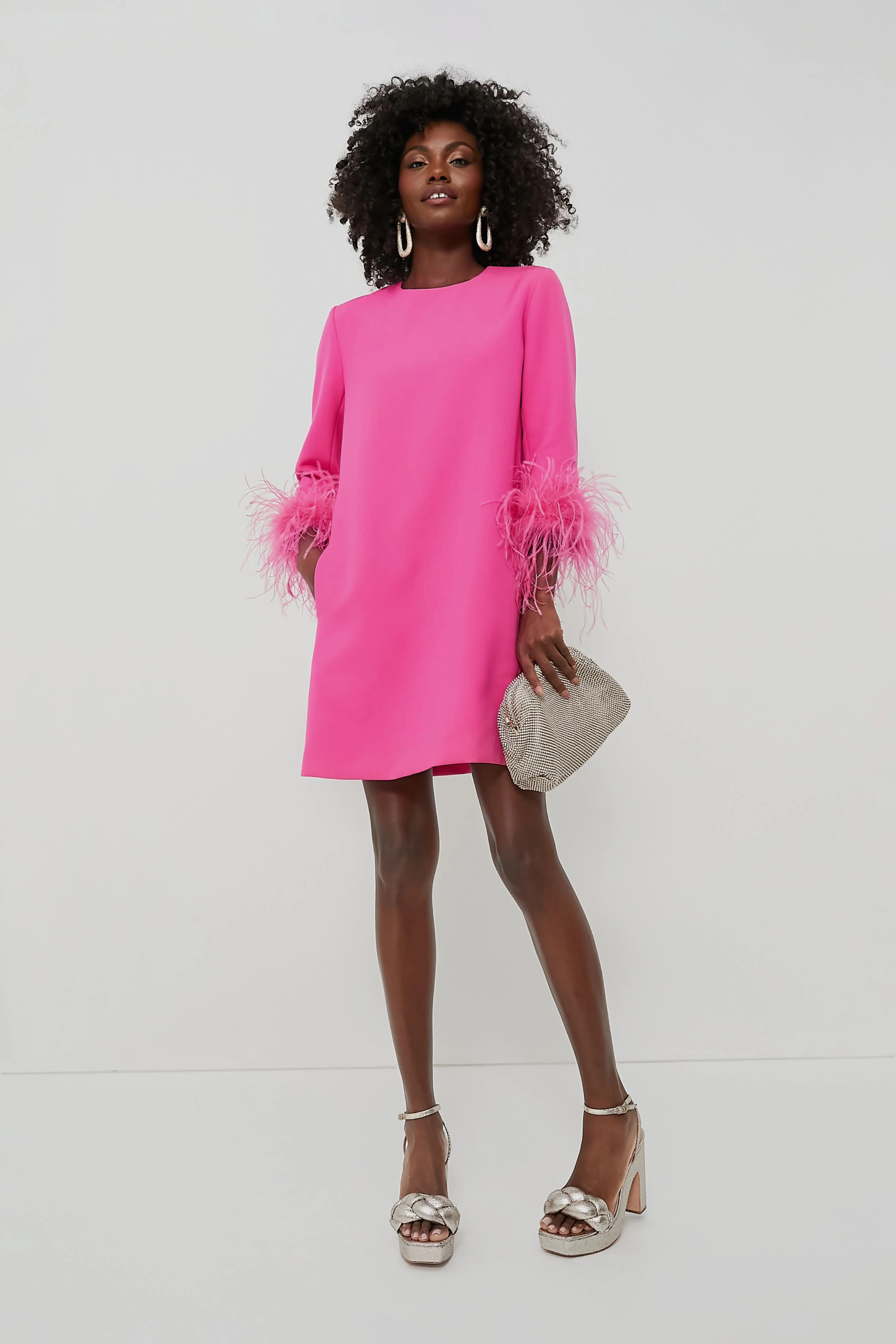 Hot Pink Feather Mod Mary Dress | Tuckernuck (US)