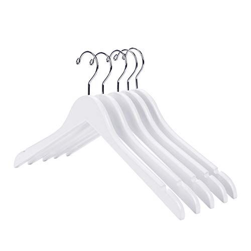 Nature Smile Solid Gugertree Wood Shirt and Dress Hangers with Notches with Antirust Chrome Hook Pac | Amazon (US)