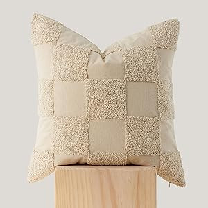 Double Stitch by Bedsure 100% Cotton Tufted Throw Pillow Cover- Boho Decorative Pillow Cover, Cut... | Amazon (US)