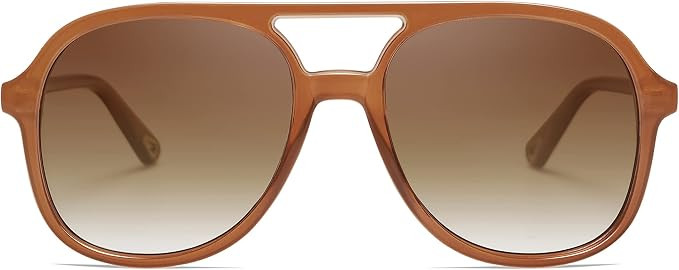 SOJOS Retro Square Polarized Aviator Sunglasses Womens Mens 70s Vintage Double Bridge Sun Glasses... | Amazon (CA)